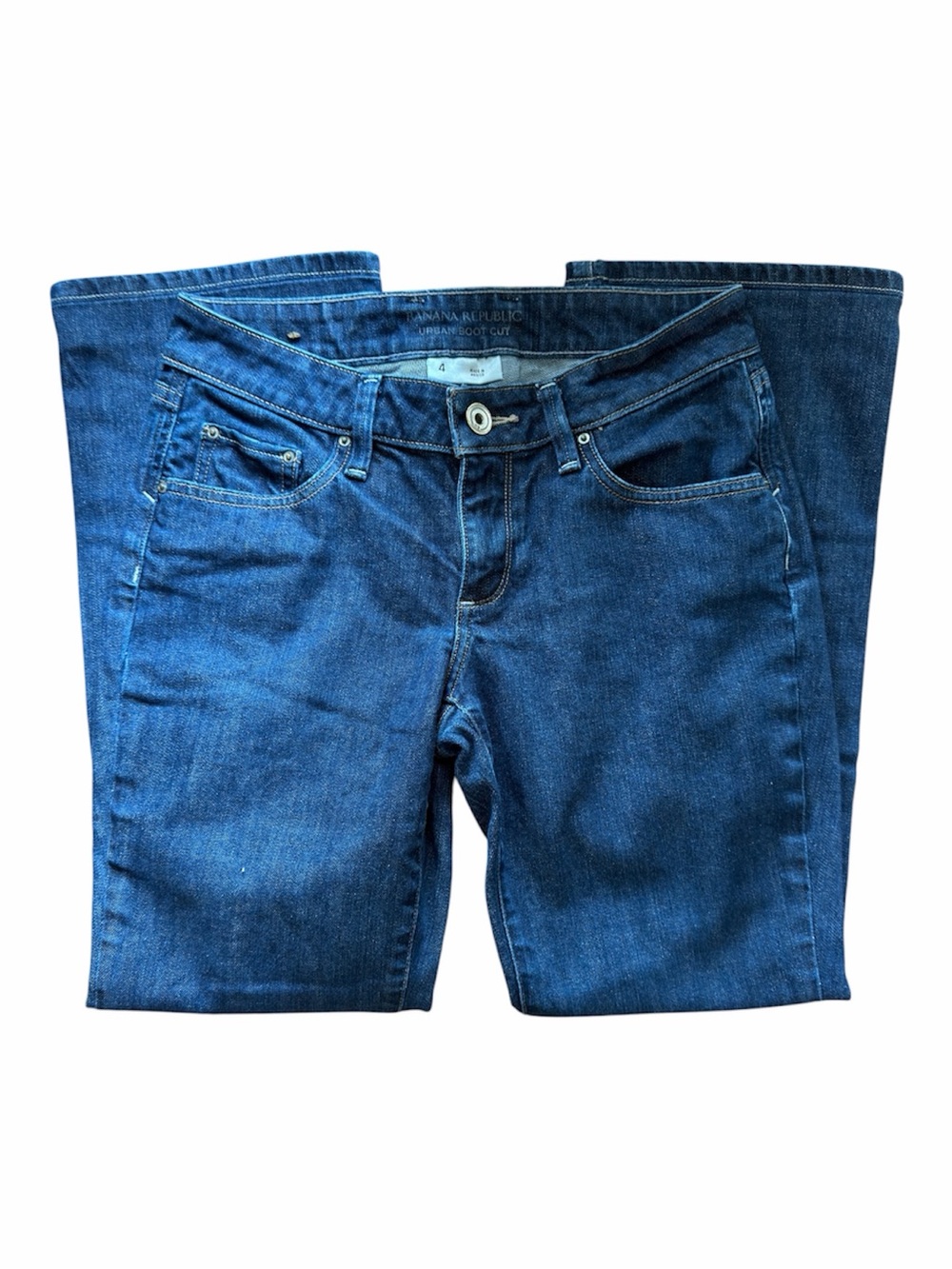 Banana Republic Women’s Urban Boot Cut Jeans in Dark Blue Denim